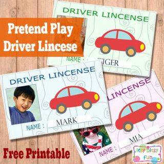 Childrens Pretend Drivers License For Kids